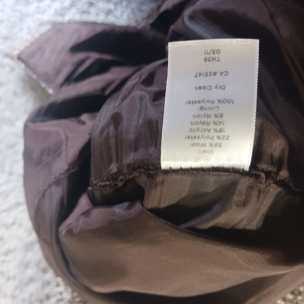 Talbots Wool Blend Tweed‎ Skirt Lined Classic Fit Brown Textured Women's 6P - Picture 3 of 6